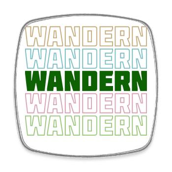 Wanderung Wandern Spruch Wanderer Klettern Touren - Viereckiger Kühlschrankmagnet - Weiß - Vorne