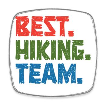 Hiking Hikers Statement Mountaineering Nature - Square fridge magnet - white - Front