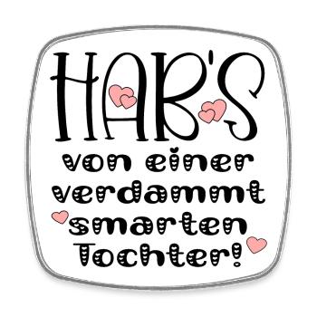 FRECHE FAMILIENSPRÜCHE GESCHENKE TOCHTER ELTERN - Viereckiger Kühlschrankmagnet - Weiß - Vorne