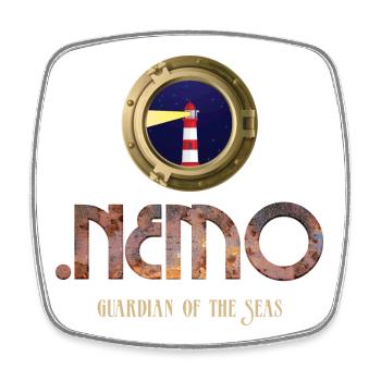 Lighthouse Guardian of the Seas by Nemo - Square fridge magnet - white - Front