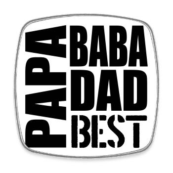 Cadeaux pour la fête des pères - PAPA MULTILINGUAL - Magnet carré - blanc - Devant