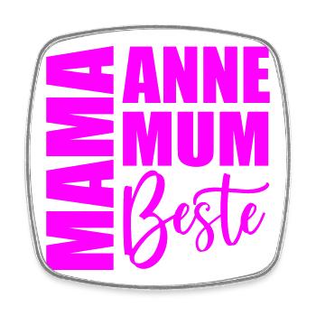MUTTERTAG - MAMA - ANNE BESTE - MUM - Viereckiger Kühlschrankmagnet - Weiß - Vorne