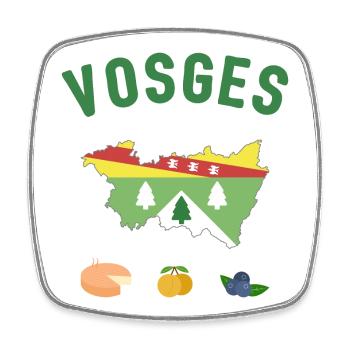 Vosges - Viereckiger Kühlschrankmagnet - Weiß - Vorne