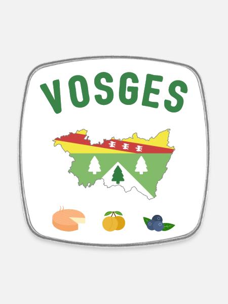 Vosges - Magnet carré - blanc