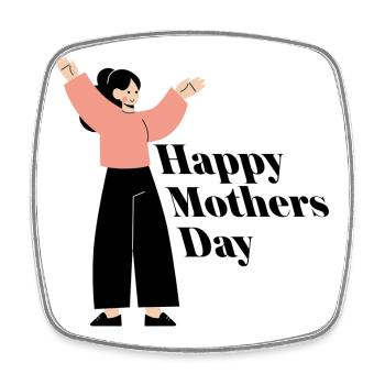 Happy Mothers Day - Viereckiger Kühlschrankmagnet - Weiß - Vorne