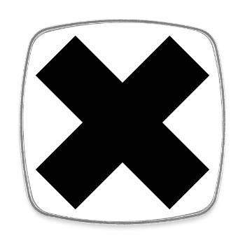 Toxic X - Square fridge magnet - white - Front