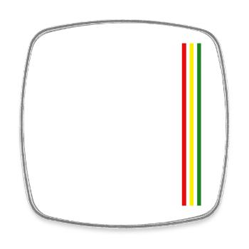 Bolivian flag, Bolivian pride - Square fridge magnet - white - Front