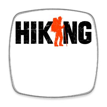 Via ferrata saying hiking mountain peaks climbing - Square fridge magnet - white - Front