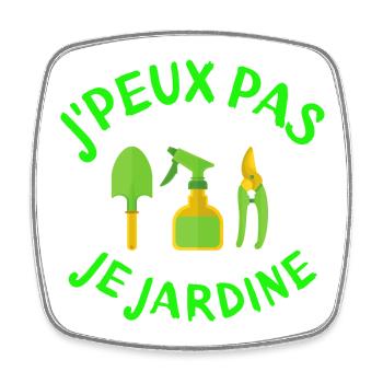 jardinage, jardiner, fan de jardinage - Magnet carré - blanc - Devant