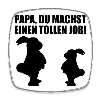 VATERTAGSGESCHENKE - BESTER PAPA - VATER KIND - Viereckiger Kühlschrankmagnet - Weiß - Vorne
