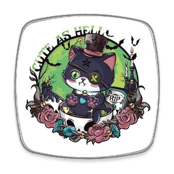 Das Erwachen von Catleman Jack - Viereckiger Kühlschrankmagnet - Weiß - Vorne