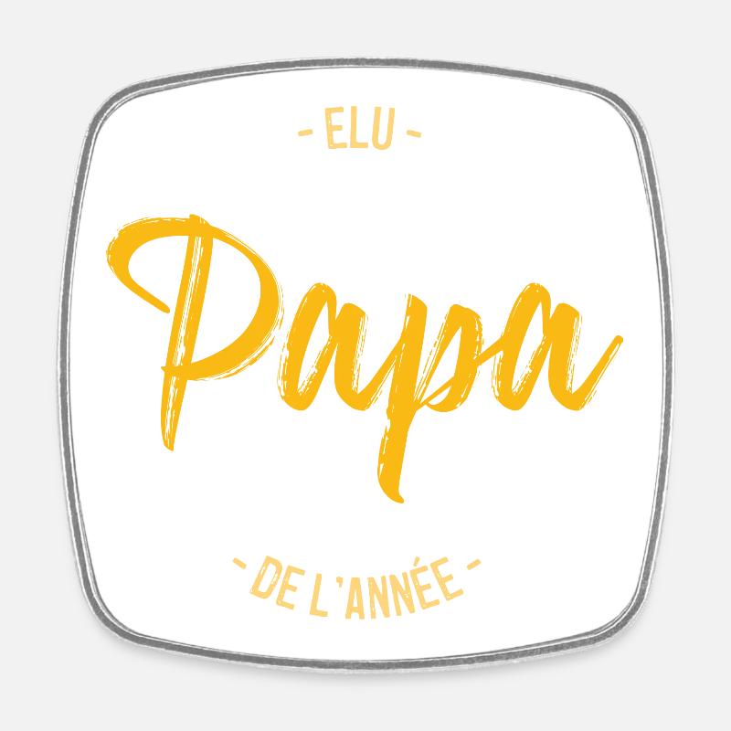 Papa de l'année - Magnet carré - blanc