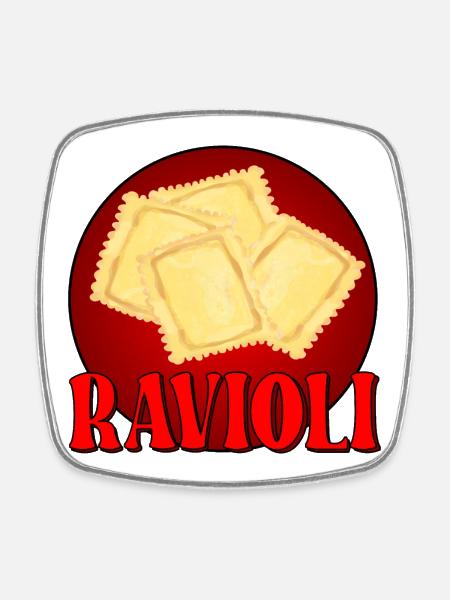 PÂTES RAVIOLIS - ITALIE - Magnet carré - blanc