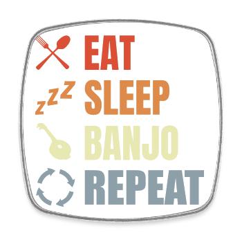 Vintage Banjo Saying - Square fridge magnet - white - Front