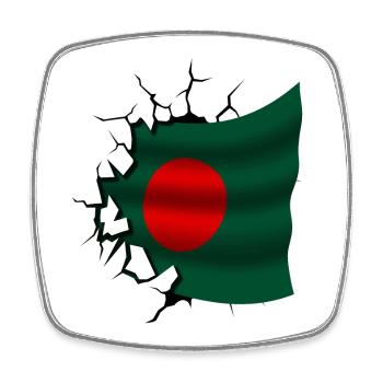 Bangladesh - Bangladesh - Flag - Square fridge magnet - white - Front