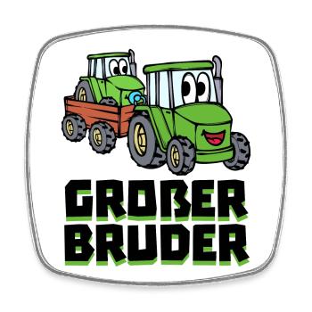 Landwirt Traktor Statement Schlepper Nutzfahrzeug - Viereckiger Kühlschrankmagnet - Weiß - Vorne