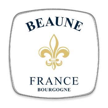 BEAUNE France Burgund Frankreich - Viereckiger Kühlschrankmagnet - Weiß - Vorne
