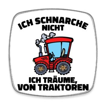 Traktor Statement Fahrzeug Ackerbau Biobauer - Viereckiger Kühlschrankmagnet - Weiß - Vorne
