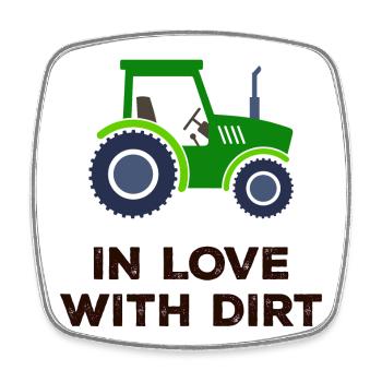 Agricultural Machinery Tractor Motor Vehicle Statement - Square fridge magnet - white - Front