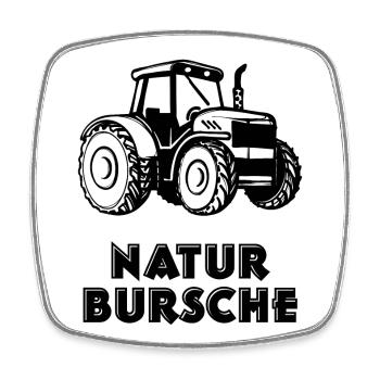 Landmaschinen Landleben Traktor Statement Landluft - Viereckiger Kühlschrankmagnet - Weiß - Vorne
