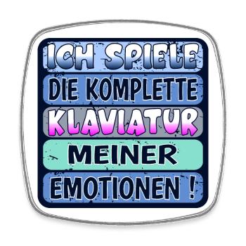 Charaktereigenschaften EMOTIONAL EMOTIONEN ZEIGEN - Viereckiger Kühlschrankmagnet - Weiß - Vorne