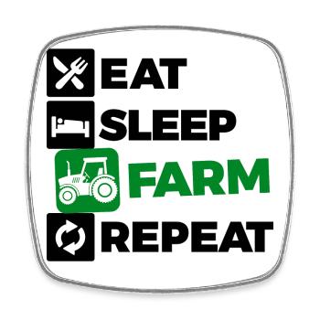 Déclaration sur les tracteurs de véhicules à moteur Agriculture agricole biologique - Magnet carré - blanc - Devant