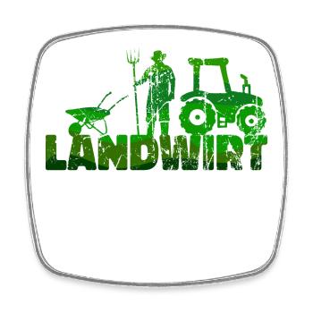 Feld Kraftfahrzeug Traktor Landmaschinen Statement - Viereckiger Kühlschrankmagnet - Weiß - Vorne