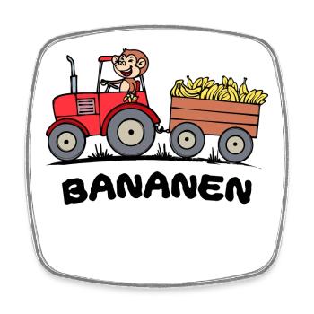 Landmaschinen Fahrzeug Spruch Traktor Schlepper - Viereckiger Kühlschrankmagnet - Weiß - Vorne