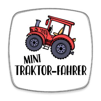 Traktor Statement Landwirt Kraftfahrzeug Jungbauer - Viereckiger Kühlschrankmagnet - Weiß - Vorne