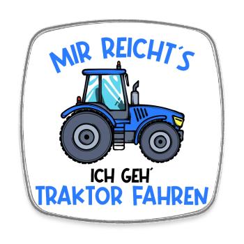 Traktor Statement Nutzfahrzeug Landleben Ackerbau - Viereckiger Kühlschrankmagnet - Weiß - Vorne