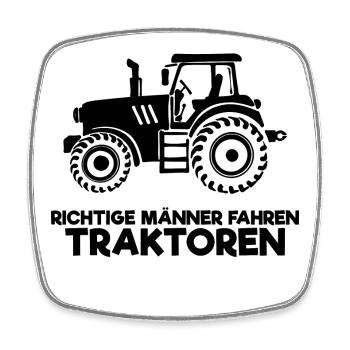 Traktor Statement Nutzfahrzeug Fahrzeug Biobauer - Viereckiger Kühlschrankmagnet - Weiß - Vorne