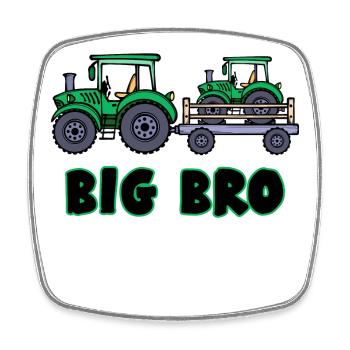 Farmer Vehicle Statement Tractor Country Air - Square fridge magnet - white - Front