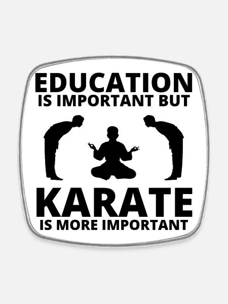 karaté, fan de karaté, cours de karaté - Magnet carré - blanc