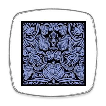 Abstract Illustration C series - Square fridge magnet - white - Front