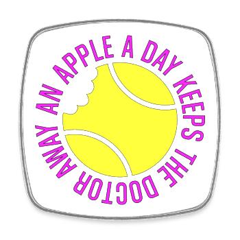 Tennis Shirt Funny Lustiger Spruch Tennisspieler - Viereckiger Kühlschrankmagnet - Weiß - Vorne