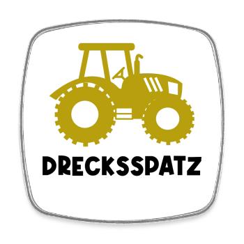 Nutzfahrzeug Statement Landwirt Traktor Fahrzeug - Viereckiger Kühlschrankmagnet - Weiß - Vorne