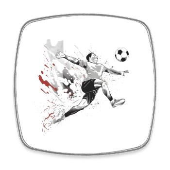 Footballer - Square fridge magnet - white - Front