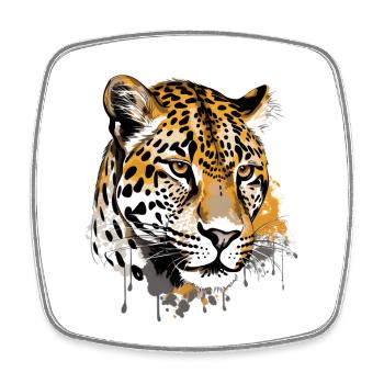 Jaguar - Square fridge magnet - white - Front
