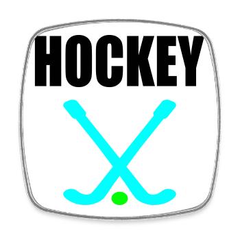 BALL SPORT HOCKEY - FIELD HOCKEY - Square fridge magnet - white - Front