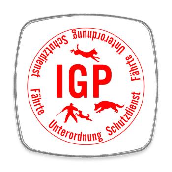 IGP Hundesport - rund, rot - Viereckiger Kühlschrankmagnet - Weiß - Vorne