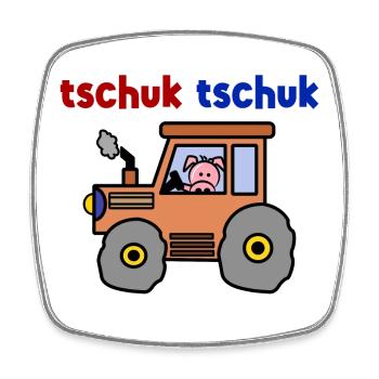 Country Life Saying Farmer Field Tractor Agricultural Machinery - Square fridge magnet - white - Front