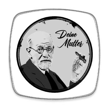 Deine Mutter Freud - Viereckiger Kühlschrankmagnet - Weiß - Vorne