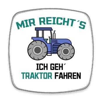 Traktor Statement Bauer Ackerbau Kraftfahrzeug - Viereckiger Kühlschrankmagnet - Weiß - Vorne