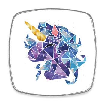 Einhorn Luna Chibi Kind - Viereckiger Kühlschrankmagnet - Weiß - Vorne