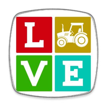 Traktor Landleben Spruch Nutzfahrzeug Landwirt - Viereckiger Kühlschrankmagnet - Weiß - Vorne