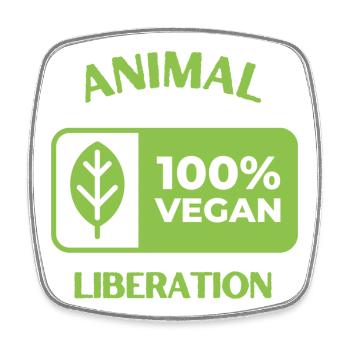 Animal Liberation, vegan - Viereckiger Kühlschrankmagnet - Weiß - Vorne