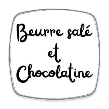 Beurre salé et Chocolatine. Breizh Euskal Herria. - Magnet carré - blanc - Devant