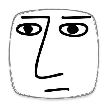 Art Face Künstler Mann - Viereckiger Kühlschrankmagnet - Weiß - Vorne