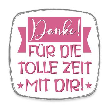 Abschiedsgeschenke - Tolle Zeit Sprüche - Viereckiger Kühlschrankmagnet - Weiß - Vorne