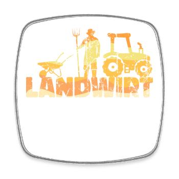 Landmaschinen Landwirt Statement Traktor Bauernhof - Viereckiger Kühlschrankmagnet - Weiß - Vorne